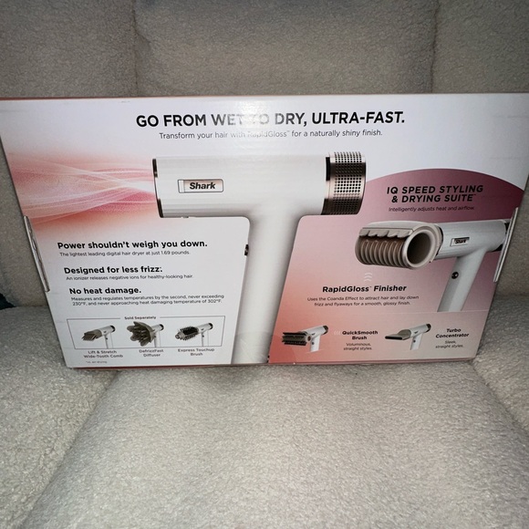 Shark SpeedStyle Professional Hair Dryer RapidGloss Finisher | No Frizz | NWT - Picture 5 of 6